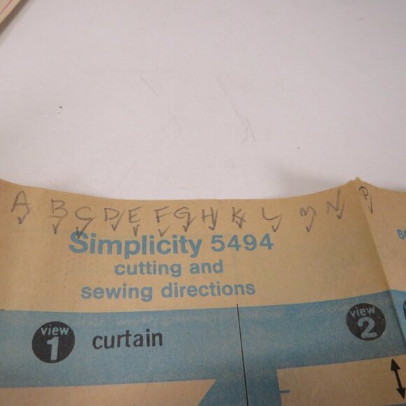 Simplicity 5494 Sewing Pattern Curtains 4 designs (complete) - Picture 4 of 9